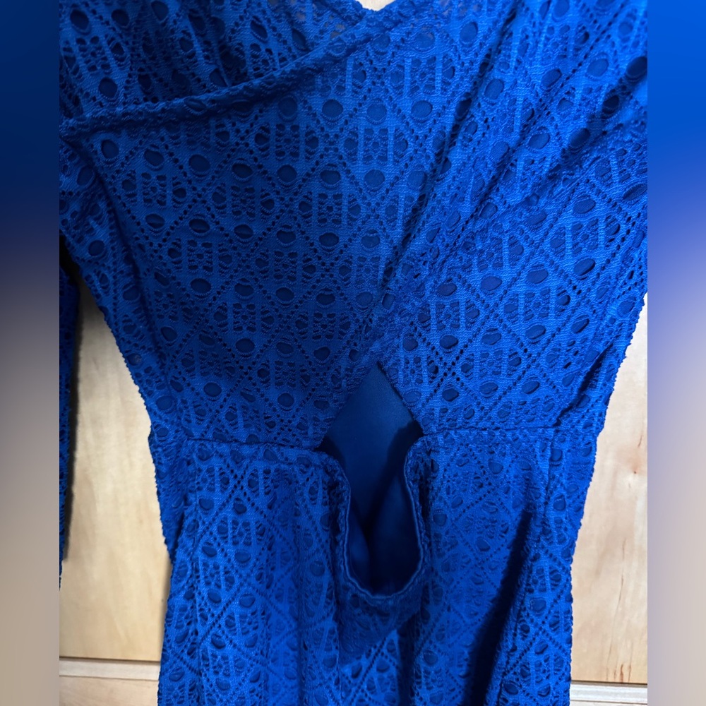 Charlotte Russe Royal Blue 3/4 Sleeve Dress - Picture 5 of 9